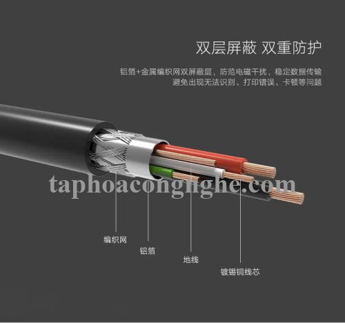 Ugreen 10374 10M màu Đen Cáp USB 2.0 sang USB B máy in có chip khuếch đại US122 30010374